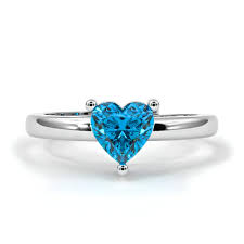 925 Blue Topaz Heart Ring (100% Pure Chandi)